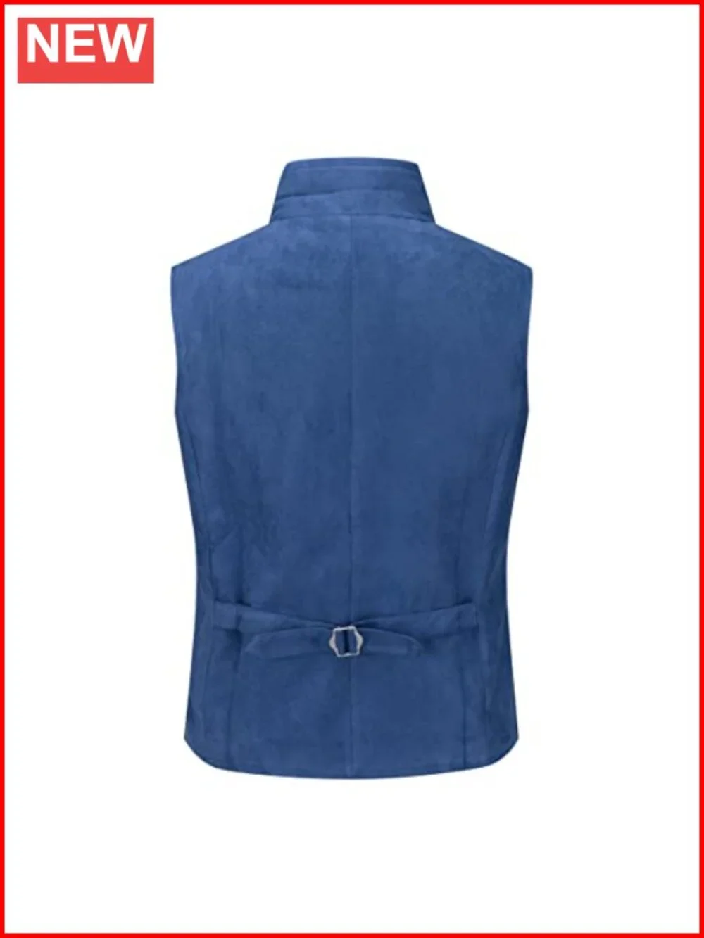 Mens Faux Suede Double Breasted Dress Vest Gothic Steampunk Waistcoat